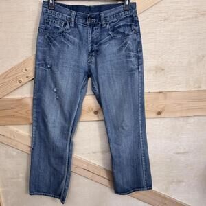 Flypaper Denim Jeans Mens 32x32 Straight Leg Distressed Faded Y2K